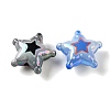 UV Plating Printed Opaque Acrylic Beads AC-CBAEAA8-19-2