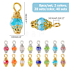 Electroplate Glass Pendants GLAA-HS0001-06-2
