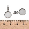 304 Stainless Steel Pendant Cabochon Settings STAS-L282-010P-03-3