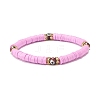 7Pcs 7 Colors Handmade Polymer Clay Heishi Beads Stretch Bracelets Set BJEW-JB07515-6