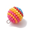 Rainbow Color Resin Waxberry Pendants PALLOY-JF02777-5