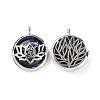 Natural Sodalite Locket Pendants G-G982-01P-12-2