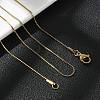 Ion Plating(IP) 304 Stainless Steel Serpentine Chain Necklace for Men Women NJEW-G076-01A-G-3
