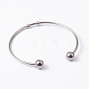Fashion 304 Stainless Steel Cuff Bangles Torque Bangles X-BJEW-H473-01P-1