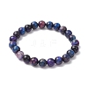 Natural Rainbow Tiger Eye Round Beads Stretch Bracelets for Women Men BJEW-JB11608-2
