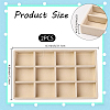 12 Grids Rectangle Wood Covered with Velvet Jewelry Trinket Display Trays AJEW-WH20054-062F-01-2