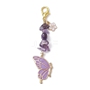 Butterfly Alloy Enamel Pendants Decoraiton HJEW-JM01637-03-3