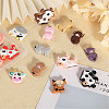 18Pcs 18 Styles Cow/Cattle Food Grade Silicone Focal Beads SIL-CA0002-86-4