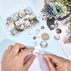 100Pcs 5 Styles Natural Shell Buttons BUTT-CY0001-29-3
