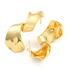 Rack Plating Brass Twist Stud Earrings EJEW-A028-29G-2