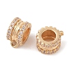 Brass Pave Clear Cubic Zirconia Beads LS-KK-N256-08G-D-2