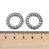 Skull Ring 316 Surgical Stainless Steel Hoop Nose Rings EJEW-G416-19B-AS-5