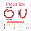 360Pcs 12 Colors Baking Paint Iron Open Jump Rings IFIN-SC0001-89-2