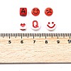 200Pcs Expression & Letter Acrylic Beads MACR-FP0001-28-4