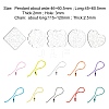 40Pcs 10 Style Acrylic Transparent Blank Pendants with Glitter DIY-CJC0002-013-3