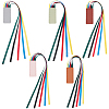 5Pcs 5 Colors Colorful Ribbon PU Leather Bookmarks AJEW-CP0003-86A-1