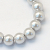 Baking Painted Pearlized Glass Pearl Round Bead Strands X-HY-Q330-8mm-62-2
