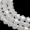 Imitation Jade Electroplate Glass Beads Strands GLAA-F029-J4mm-C06-3