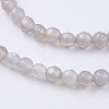 Natural Grey Agate Beads Strands X-G-G580-4mm-08-3