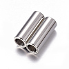304 Stainless Steel Magnetic Clasps with Glue-in Ends STAS-K006-07C-2