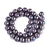 Electroplate Opaque Glass Beads Strands LS-GLAA-T032-P10mm-AB15-2