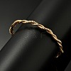 Brass Twisted Cuff Bangles for Women BJEW-F482-08G-2