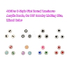 480Pcs 8 Style Flat Round Luminous Acrylic Beads DIY-YW0003-01-2