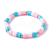 Handmade Polymer Clay Beads Stretch Bracelets Sets BJEW-JB06424-05-7