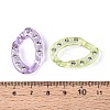 UV Plating Transparent Acrylic & Rhinestone Beads TACR-T029-01M-3