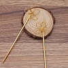 Iron Hair Stick Findings OHAR-PW0001-325G-1
