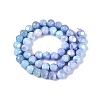 Ombre Effect Dyed Electroplate Opaque Glass Beads Strands EGLA-Q130-01A-05-3