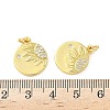 Brass Micro Pave Cubic Zirconia Pendants KK-I381-03G-3