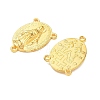 Holy Oval Carved Virgin Mary Tibetan Style Alloy Chandelier Component Links TIBEP-LF0961YKG-G-LF-2