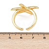 Ocean Theme Brass Cuff Rings RJEW-C135-01G-16-5