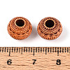 Imitation Wood Acrylic European Beads X-SACR-Q186-13-3
