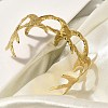 304 Stainless Steel Textured Cuff Bangles BJEW-G734-01A-G-2