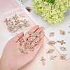 Alloy Rhinestone Links Connectors ALRI-SC0001-09LG-3
