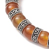 Natural Carnelian & Crackle Agate Beads Earring & Bracelets Set SJEW-JS01309-3