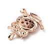 Alloy Rhinestone Hang Snap Base Pendant for Interchangeable Snap Charms Jewelry Making FIND-WH0117-42RG-2