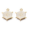 Light Gold Plated Alloy Pendants ENAM-T009-14B-2