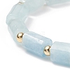 Natural Gemstone Column Beaded Stretch Bracelet for Women BJEW-JB08596-5