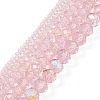 5 Strands 5 Size Transparent Electroplate Glass Beads Strands GLAA-TA0001-96B-2