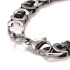 304 Stainless Steel Byzantine Chains Bracelet STAS-E160-06EBP-3
