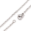 FootBall/Soccer Ball Alloy Pendant Necklace with 304 Stainless Steel Cable Chains NJEW-JN04040-6