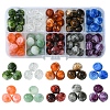 10 Colors 80Pcs Two-tone Opaque Acrylic Beads FIND-FS0002-68-1