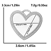 304 Stainless Steel Heart Pendant Cabochon Settings PW-WGB4066-01-2