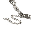 304 Stainless Steel Oval Link Chains Bracelets for Men & Women BJEW-D042-19P-3