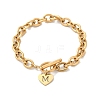 Golden 304 Stainless Steel Charm Bracelets NJEW-K284-01G-M-4