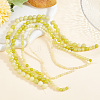 4 Strands 4 Styles Natural Lemon Jade Round Bead Strands G-GO0001-47-4