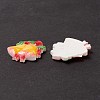 Christmas Themed Opaque Resin Cabochons CRES-P022-12-4